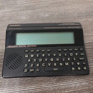 Franklin Language Master LM-4000 Dictionary Thesaurus Black Good Vintage Speech